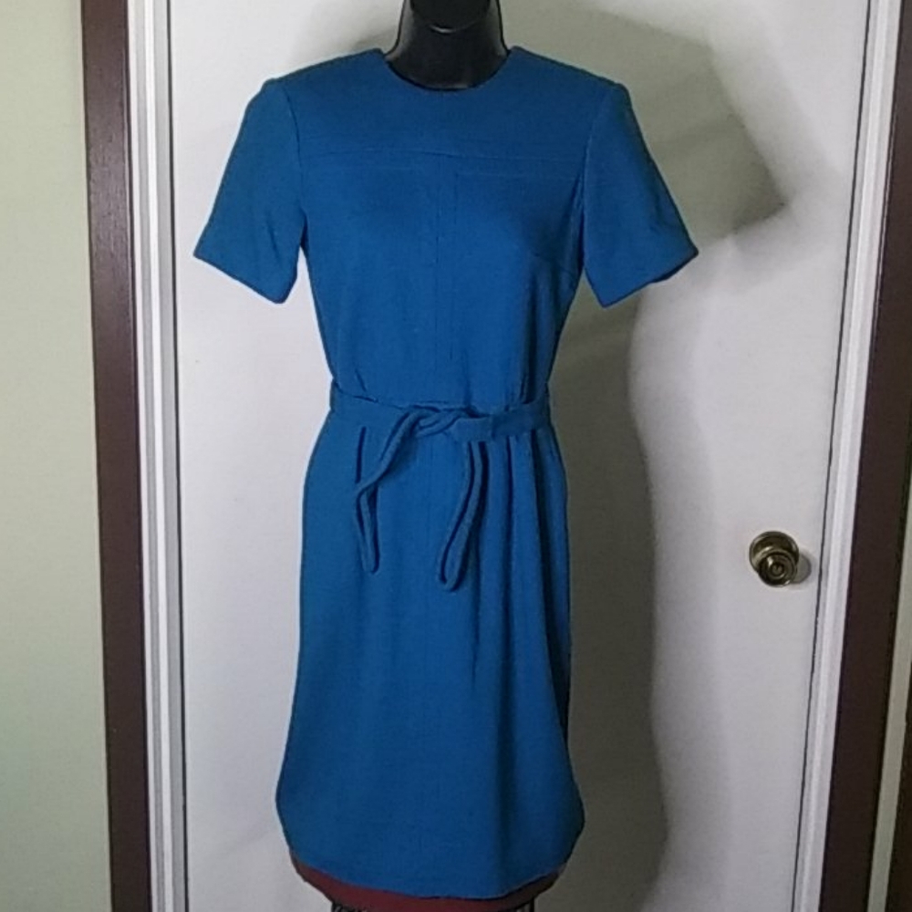 Vintage Blue Dress by Jeanie Petite